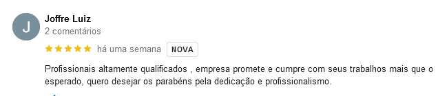 Avaliação no Google 1