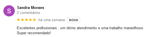 Avaliação no Google
